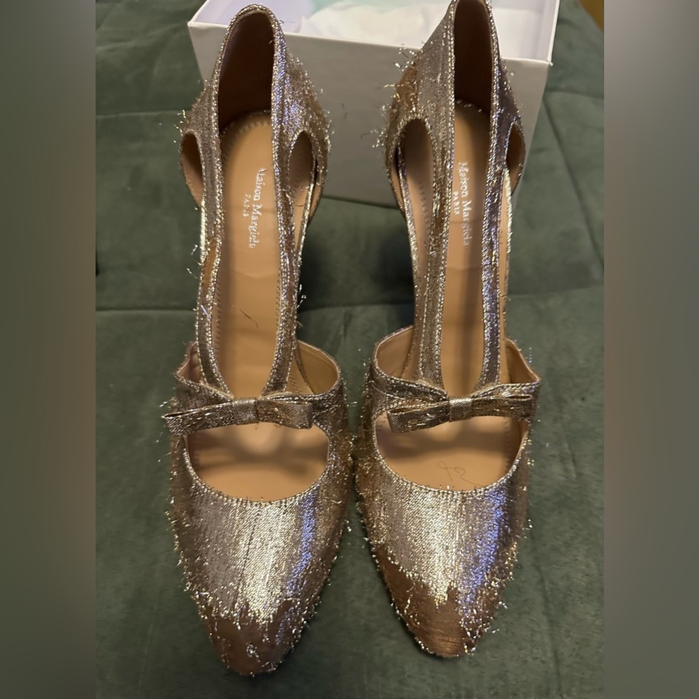 Maison Margiela Gold Distressed Heels
